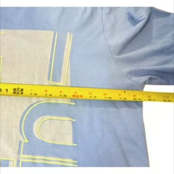 Calvin Klein Gold Blue Top Graphic Logo T-Shirt Short Sleeve Tee Quality Medium - Picture 7 of 8